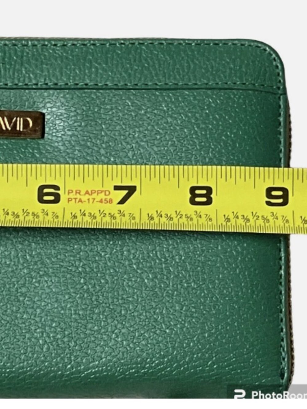 SANDRA CADAVID CHRISTINA LUXURY EMERALD GREEN LEATHER WRISTLET WALLET - Picture 7 of 7